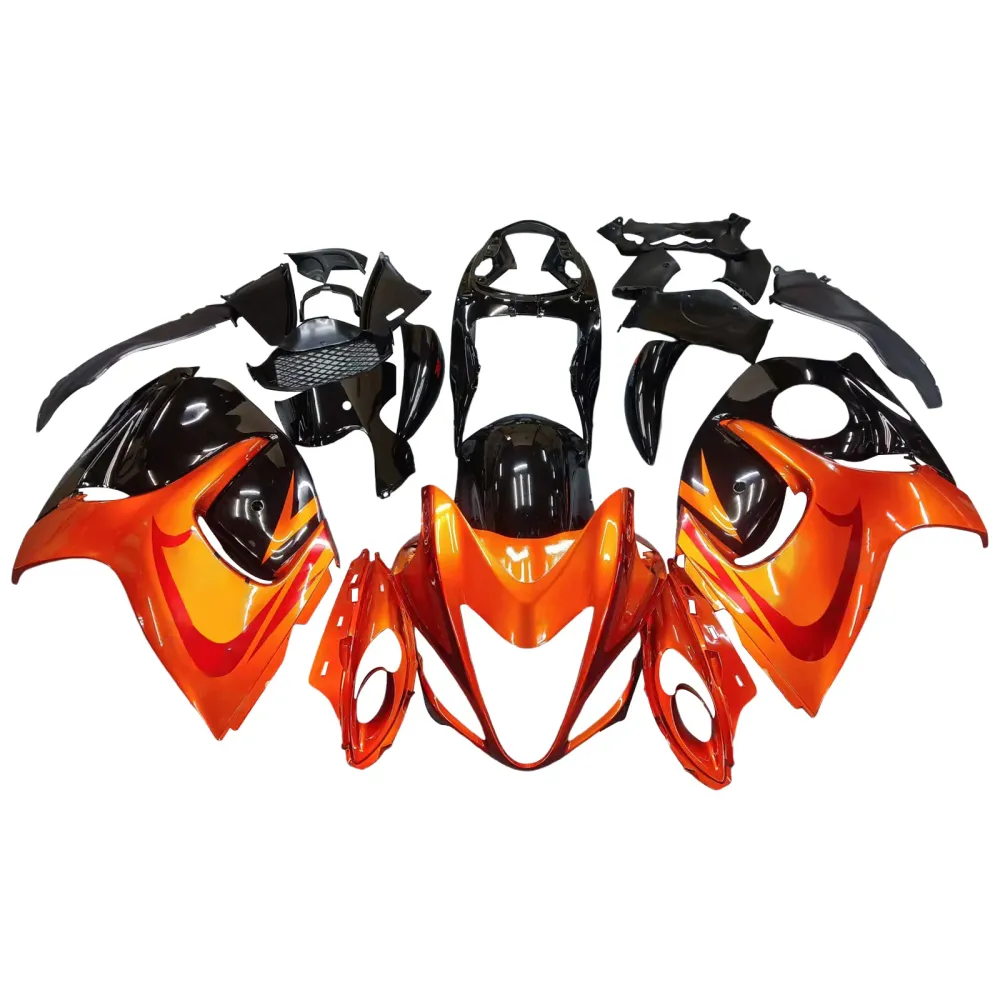 2008-2020 Suzuki GSX 1300 Hayabusa Orange Metallic & Svarta Hayabusa Racing Amotopart kåpor