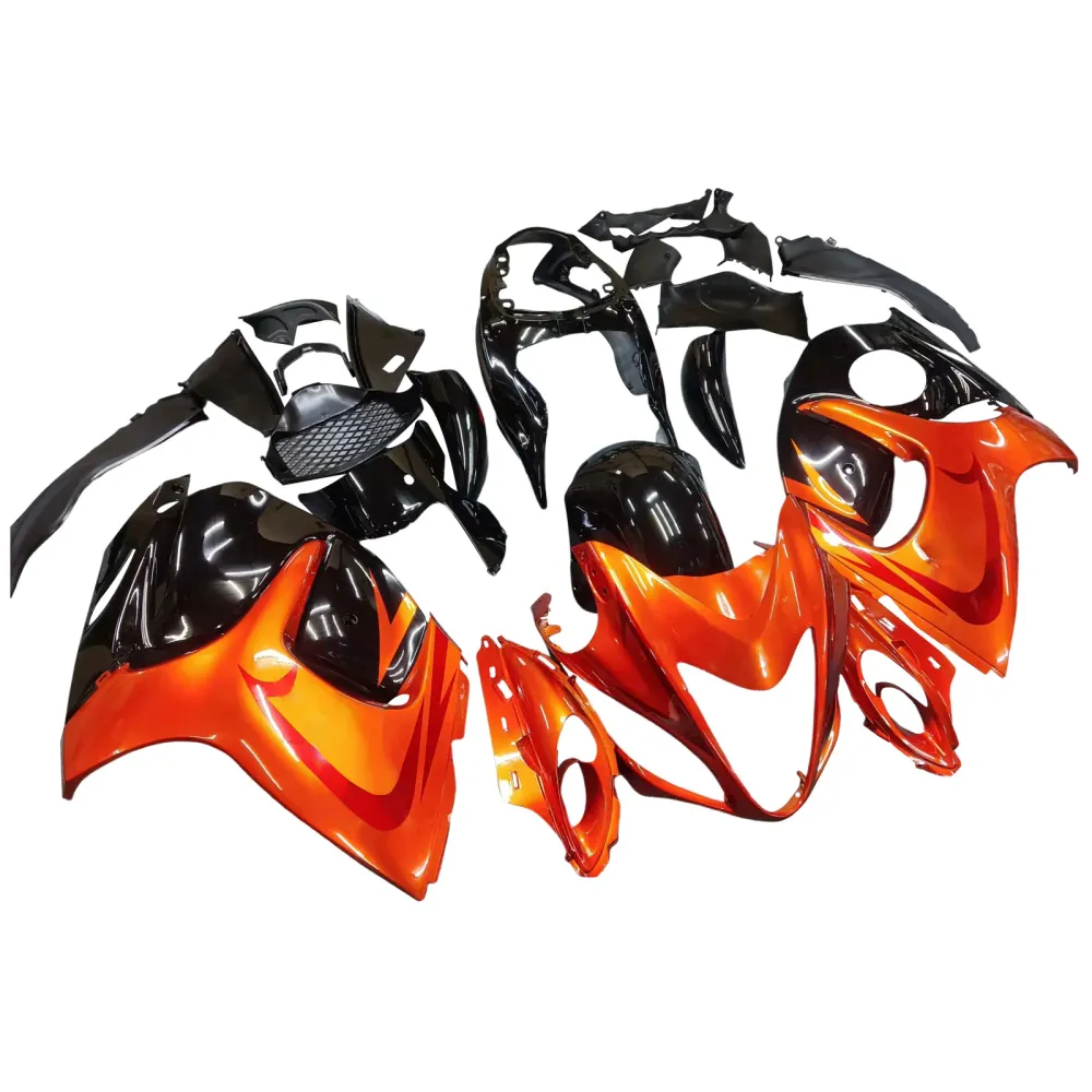 2008-2020 Suzuki GSX 1300 Hayabusa Orange Metallic & Svarta Hayabusa Racing Amotopart kåpor
