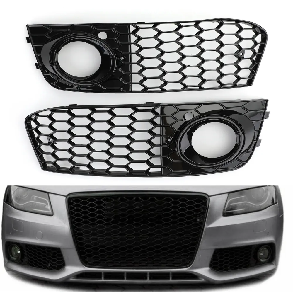 2009-2012 Audi A4 B8 Par Honeycomb Mesh Dimljus Open Vent Grill Intag