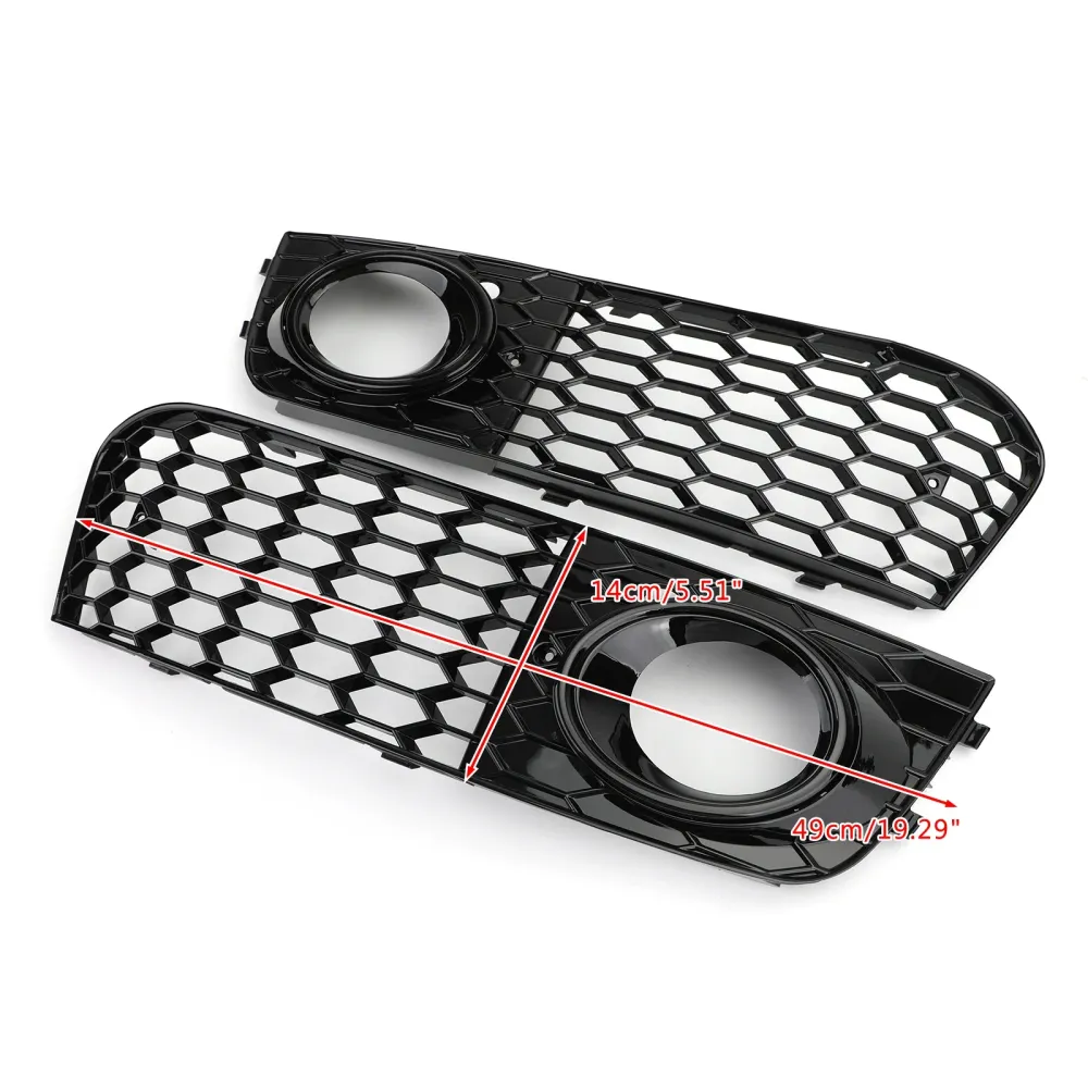 2009-2012 Audi A4 B8 Par Honeycomb Mesh Dimljus Open Vent Grill Intag