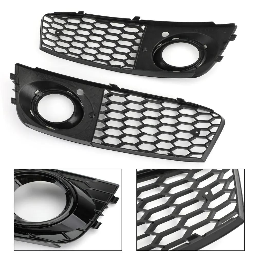 2009-2012 Audi A4 B8 Par Honeycomb Mesh Dimljus Open Vent Grill Intag