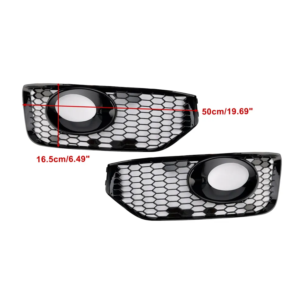 2010-2015 VW T5 T5.1 S-line Dimljus Ljus Kåpa Insats Galler Blank Svart