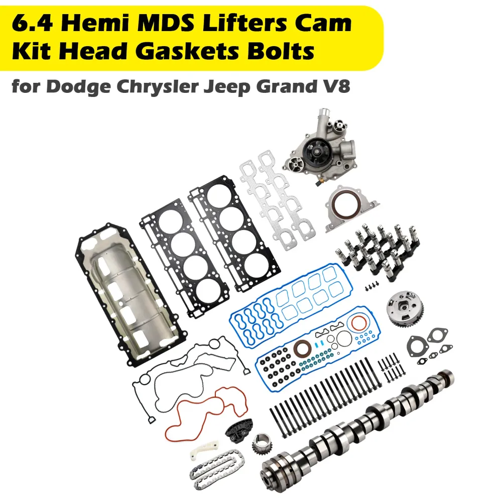 2012 2013 2014 2015 Jeep Grand Cherokee 6.4L 392ci V8 HEMI 6.4 Hemi MDS Lyftare Cam Kit Huvudpackningar Bultar 53021726AD...
