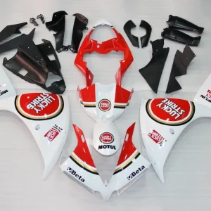 2012-2014 YAMAHA YZF R1 Röd vit Lucky Strike Racing Plastics Generic