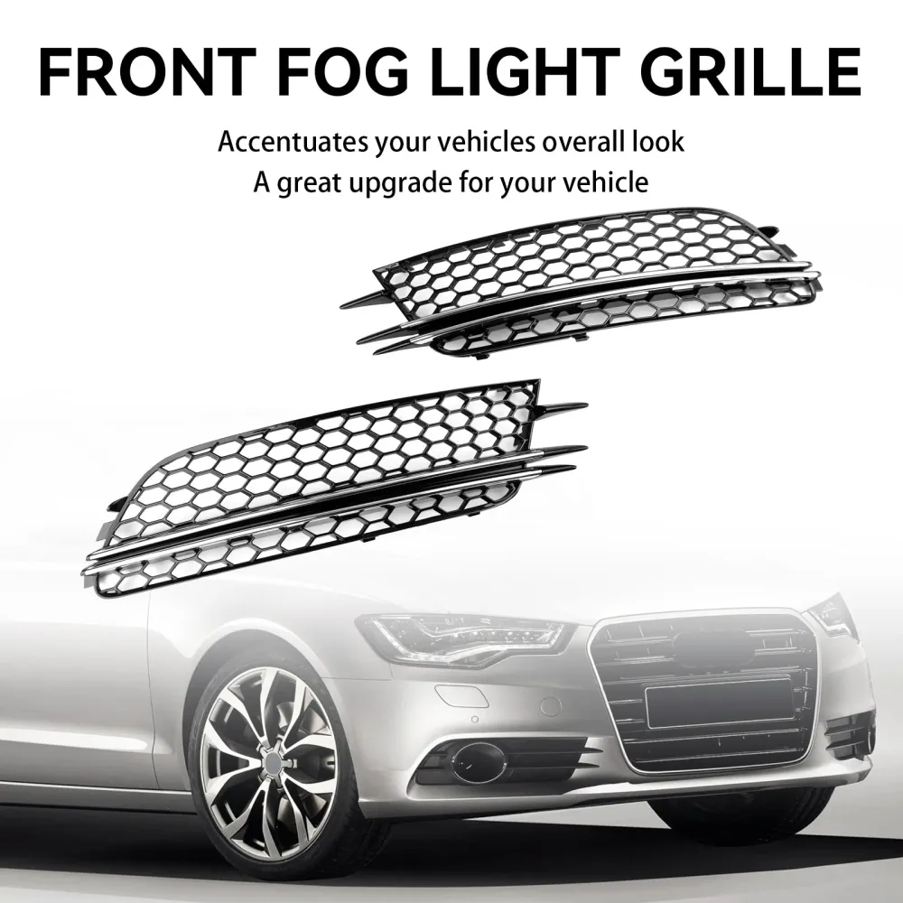2012-2015 Audi A6 4G C7 2st Front Fog Light Cover Bezel Bumper Grille