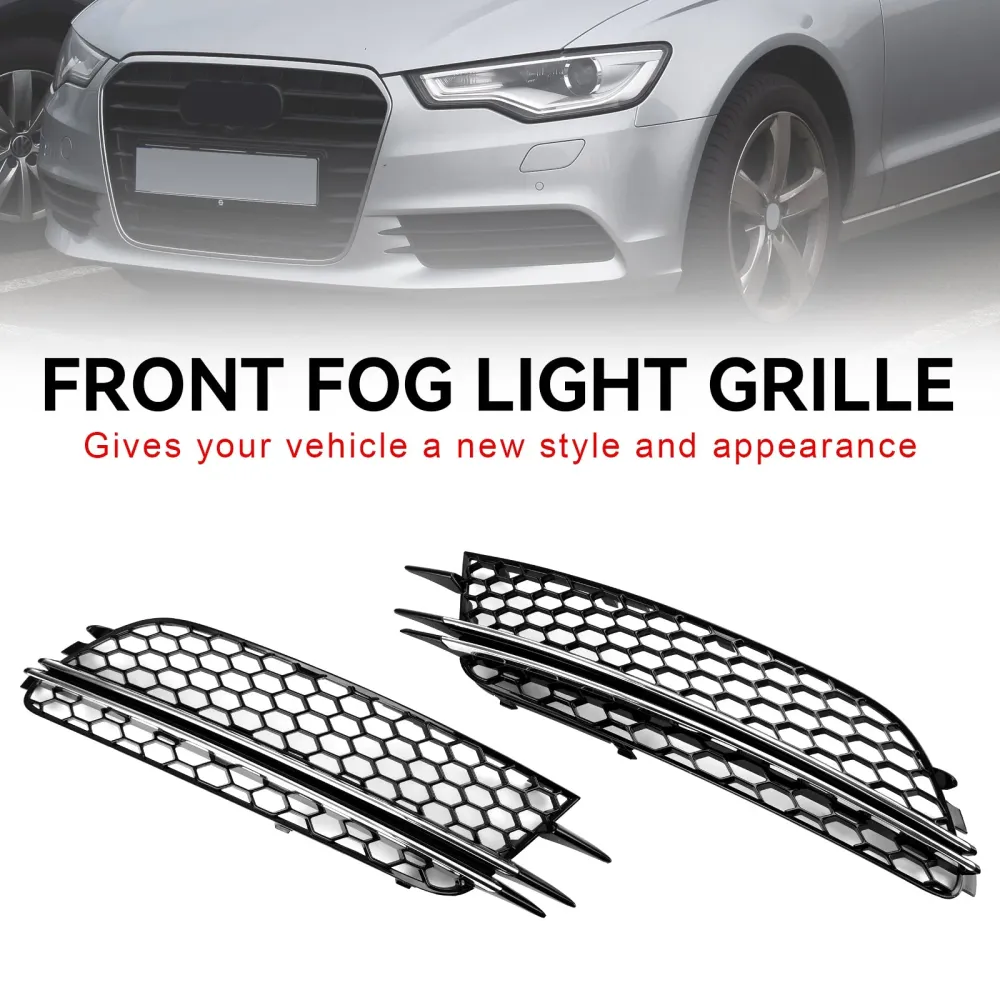 2012-2015 Audi A6 4G C7 2st Front Fog Light Cover Bezel Bumper Grille