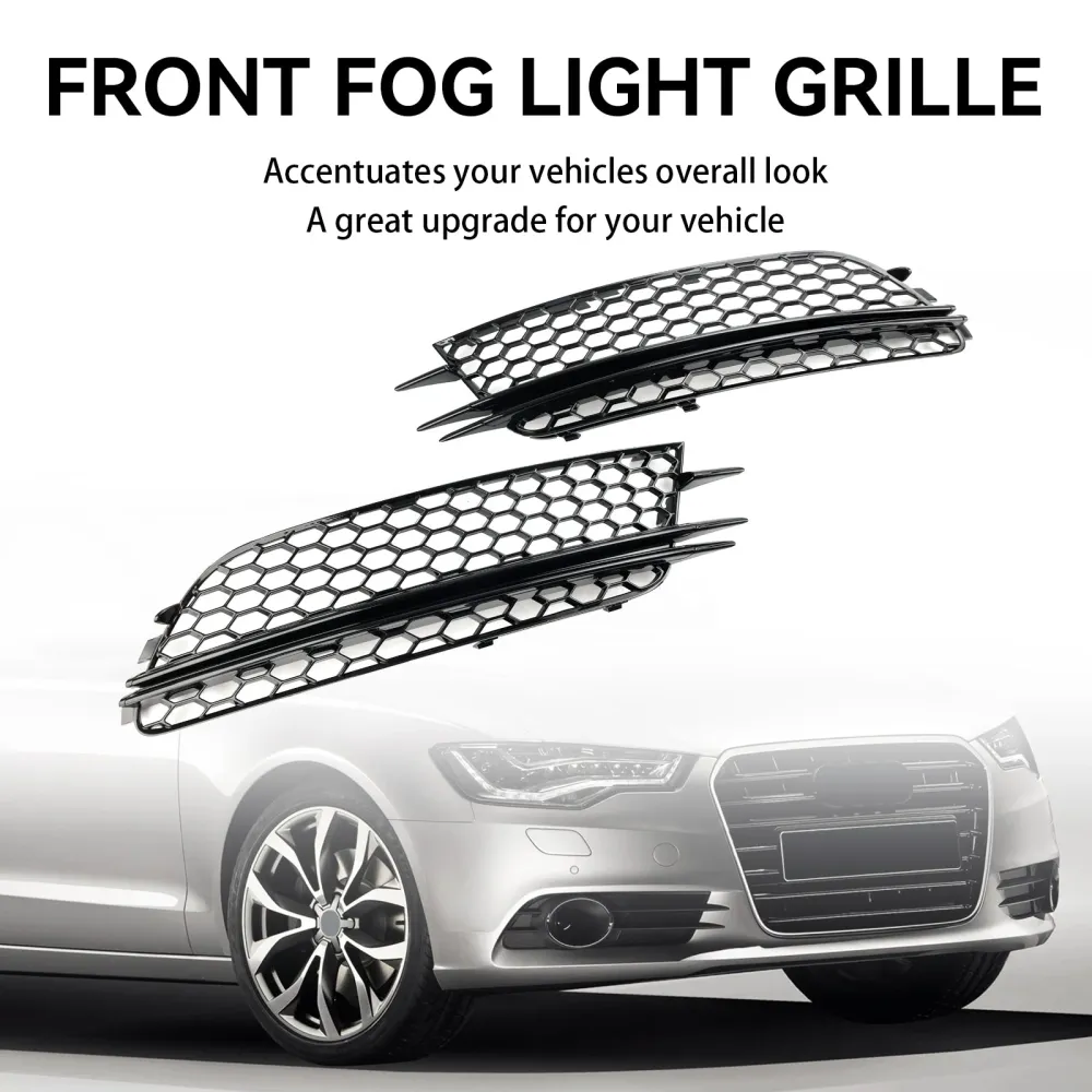 2012-2015 Audi A6 4G C7 2st Front Fog Light Cover Bezel Bumper Grille