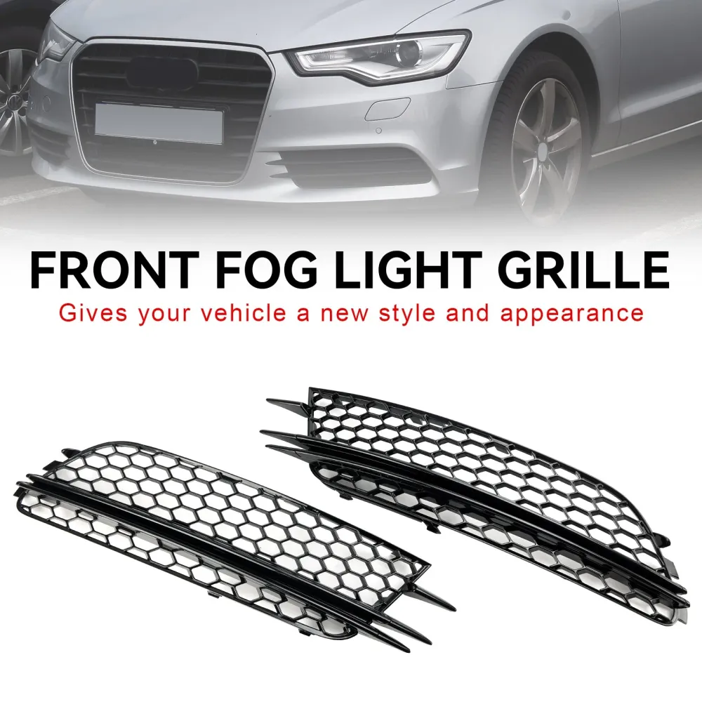 2012-2015 Audi A6 4G C7 2st Front Fog Light Cover Bezel Bumper Grille