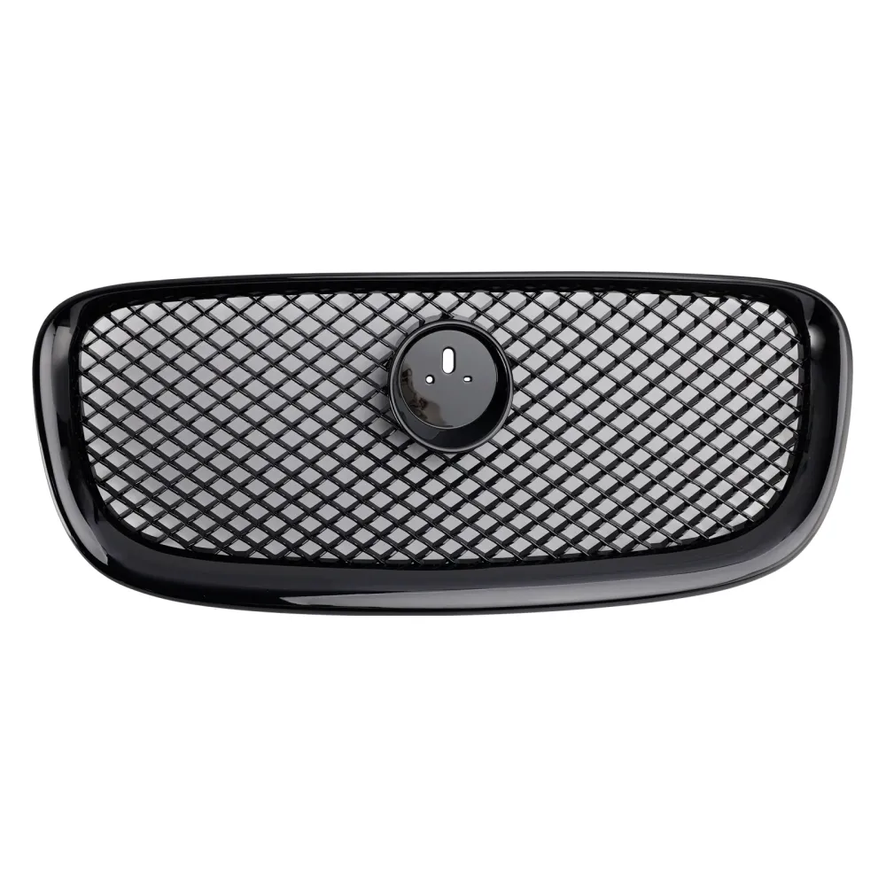 2012-2015 Jaguar XF XF-R Style Front Bumper Grill Grille Gloss Black