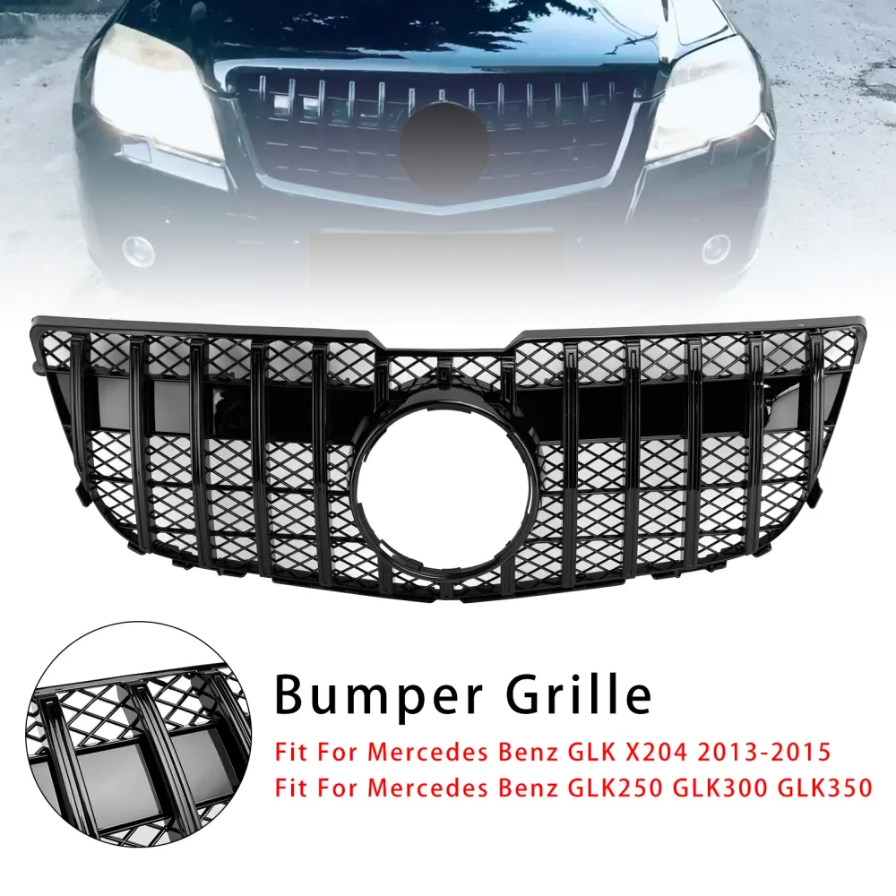 2013-2015 Mercedes Benz GLK X204 GT Gloss Black Front Grill