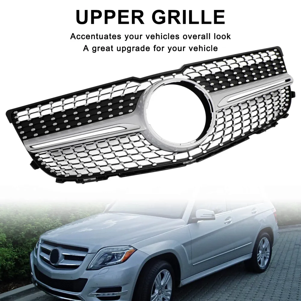 2013-2015 Mercedes Benz x204 GLK-klassens främre stötfångare grilldiamant