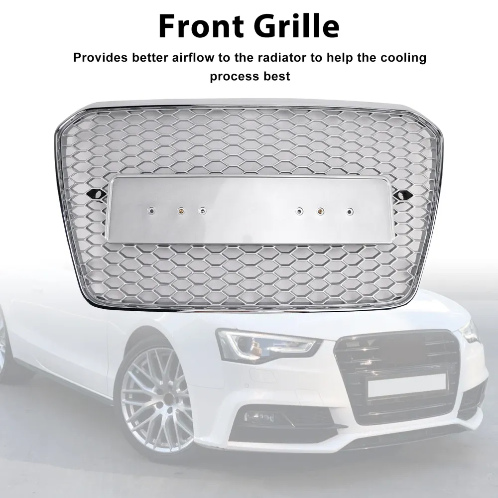 2013-2016 Audi A5 S5 B8.5 RS5 Style Honeycomb främre stötfångargrill