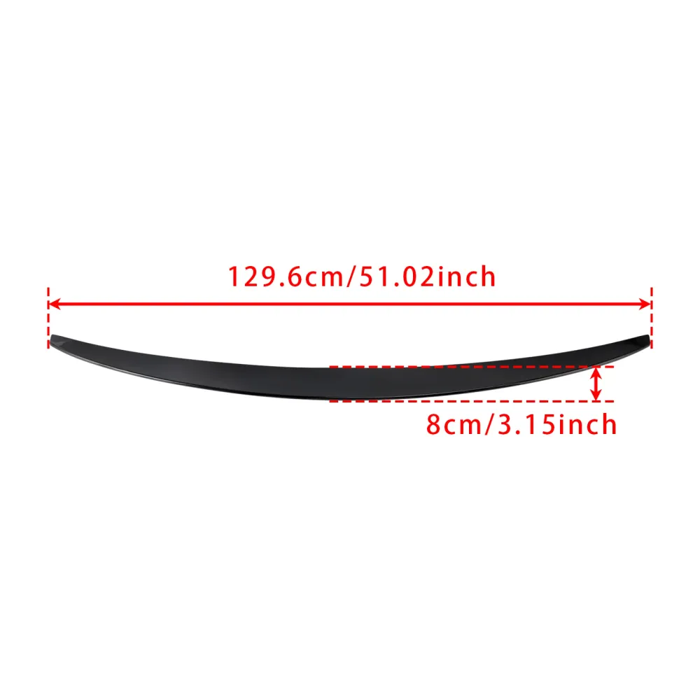 2014-2020 Mercedes-Benz S-klass W222 Glansig svart bakspoiler i bagageutrymmet