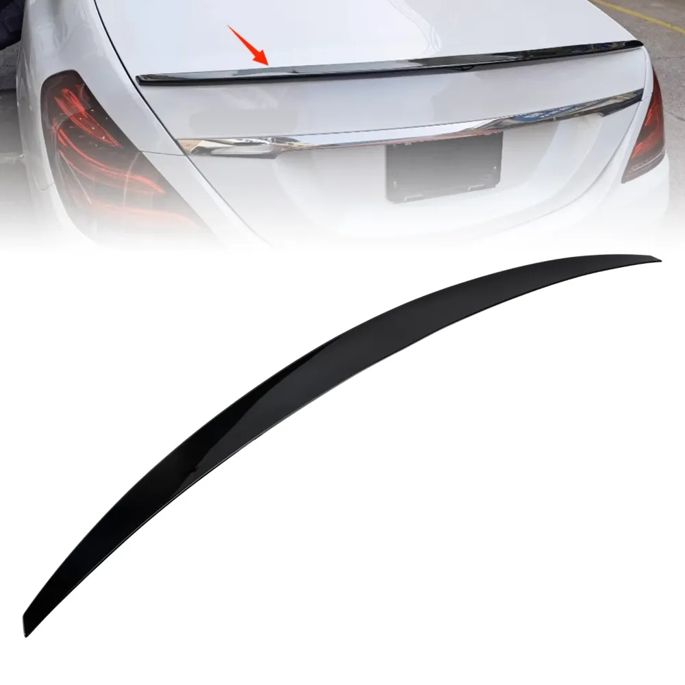 2014-2020 Mercedes-Benz S-klass W222 Glansig svart bakspoiler i bagageutrymmet