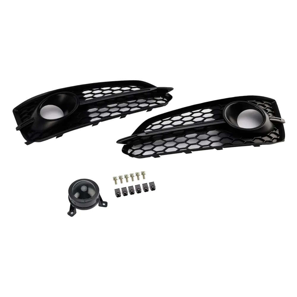 2015-2017 Audi A8 S8 2ST svart främre dimgrill Grill ljusskydd