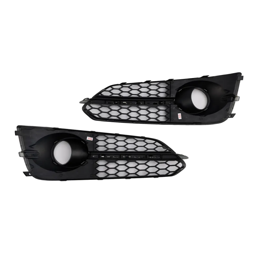 2015-2017 Audi A8 S8 2ST svart främre dimgrill Grill ljusskydd