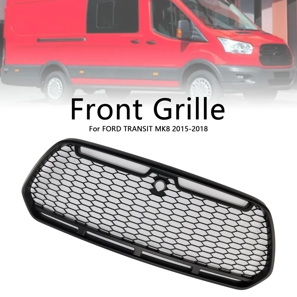 2015-2018 Ford Transit Mk8 Raptor Matt Black Front Bumper Grill Grille