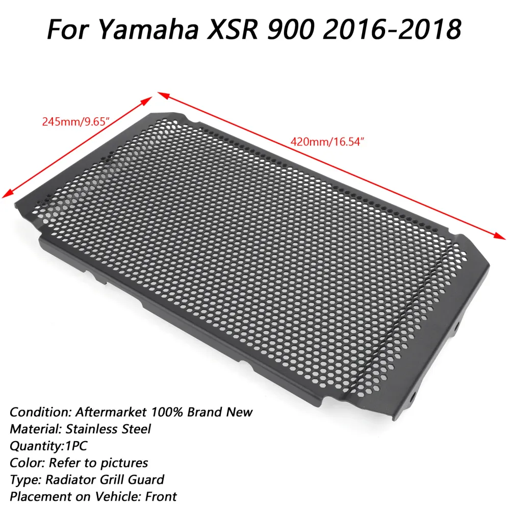 2016-2020 YAMAHA XSR 900 Svart radiatorvakt Cover Generic