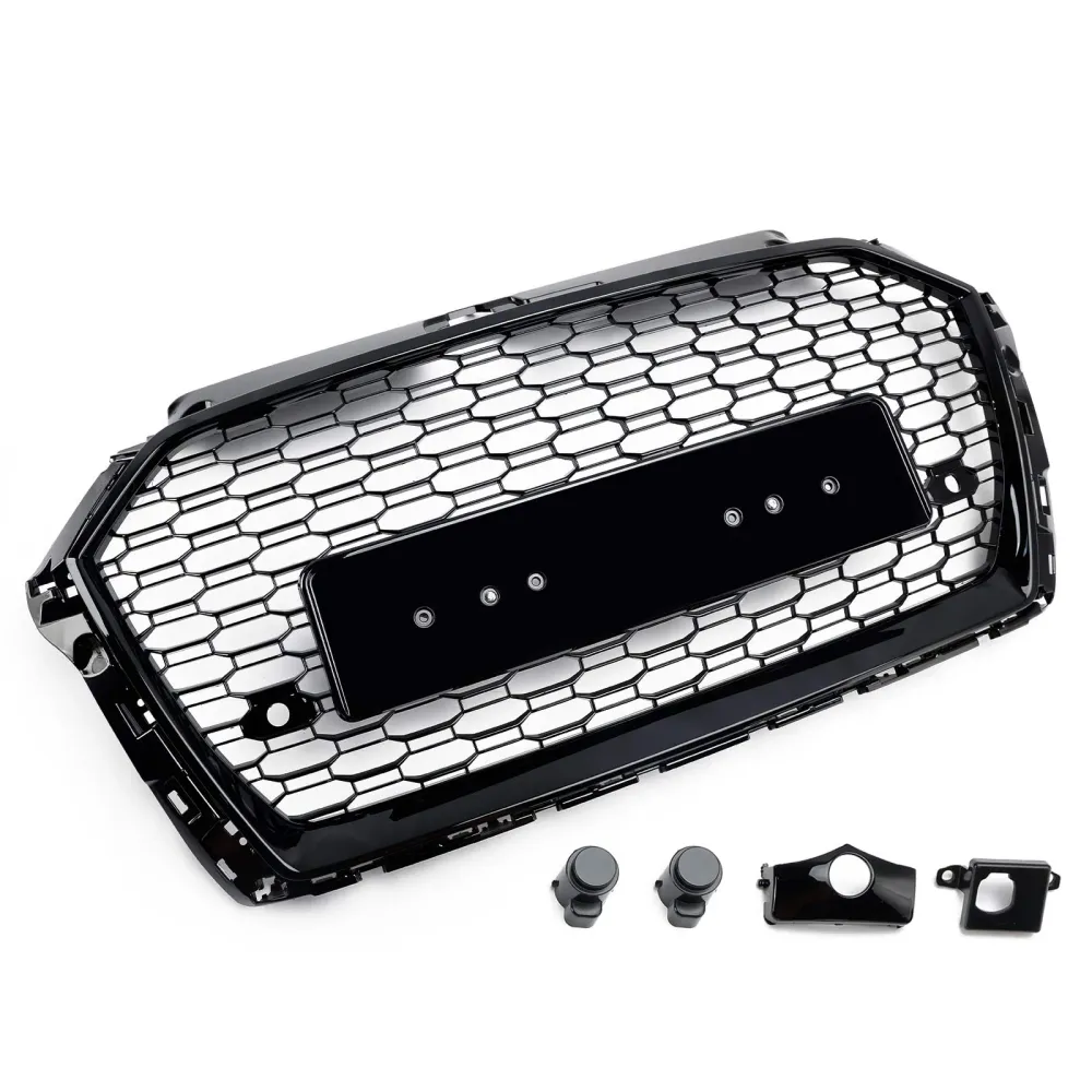 2017 2018 2019 Audi A3 8V RS3 Style Honeycomb Mesh Front Bumper Grille Black