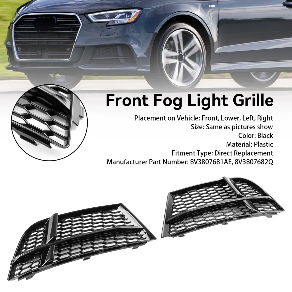 2017-2019 AUDI A3 8V S-LINE SEDAN/SPORTBACK/CONVERTIBLE S3 Front Dimljus Kåpa Bezel Grill Grill