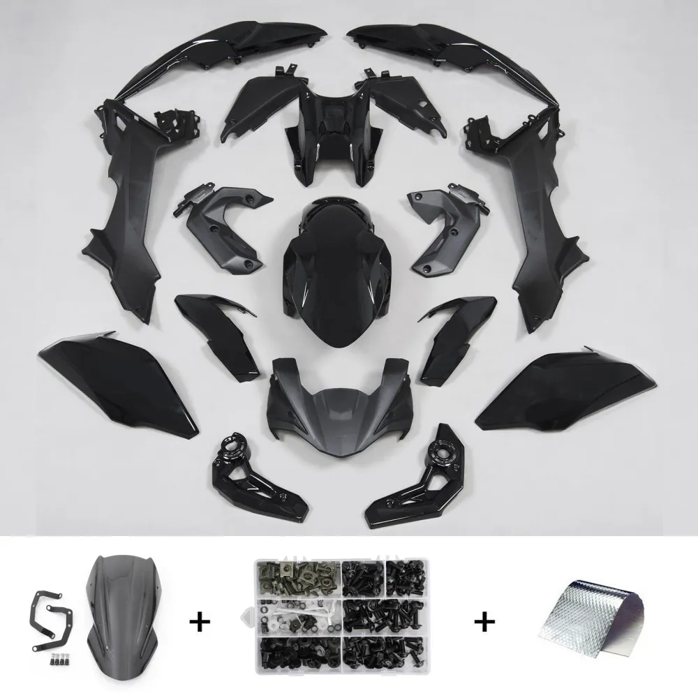 2017-2019 Kawasaki Z650 Black Amotopart Injection ABS Plastic Bodywork Fairing #28