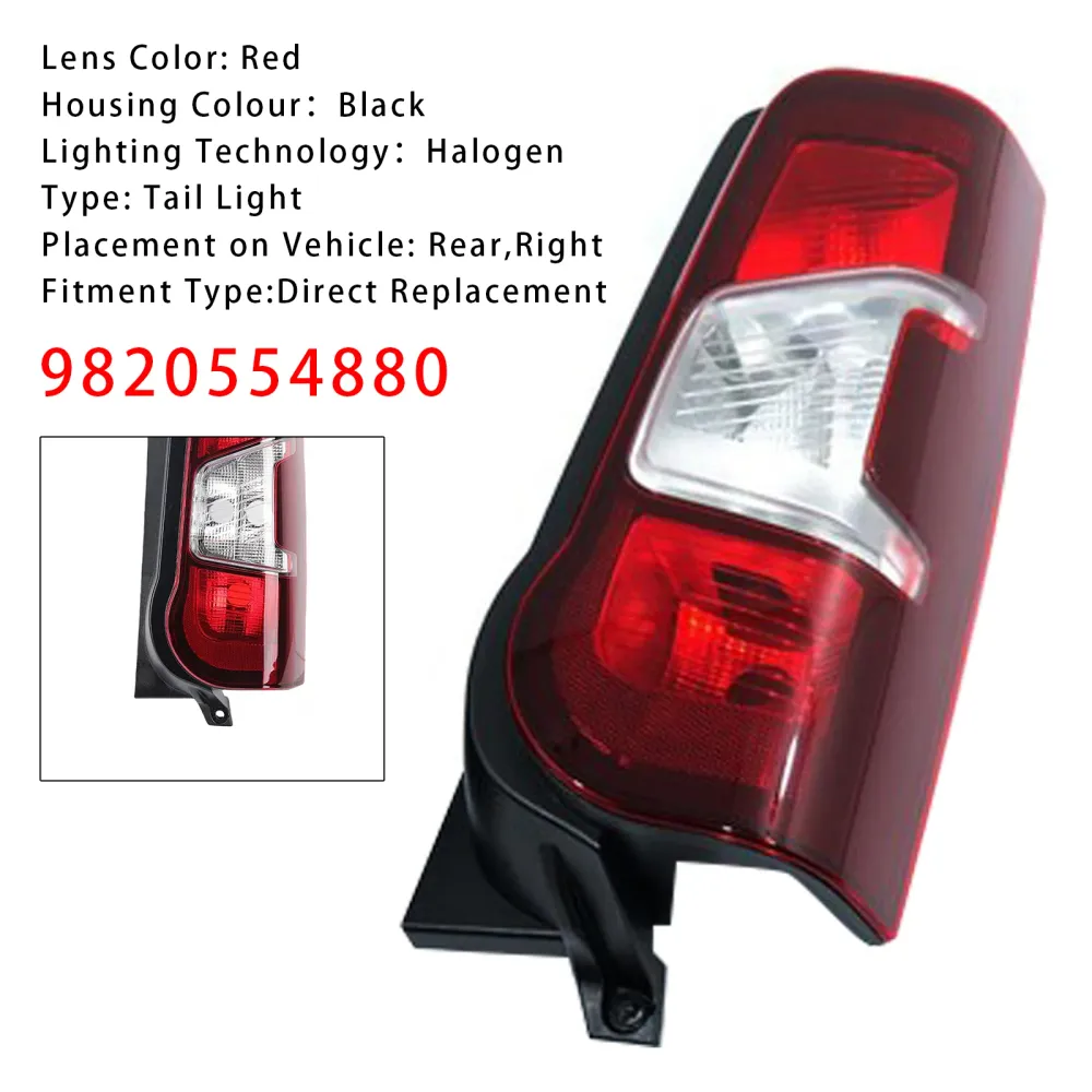 2018+ Citroen Berlingo Höger sida Bakljus Bakljus Baklykta 9820554880