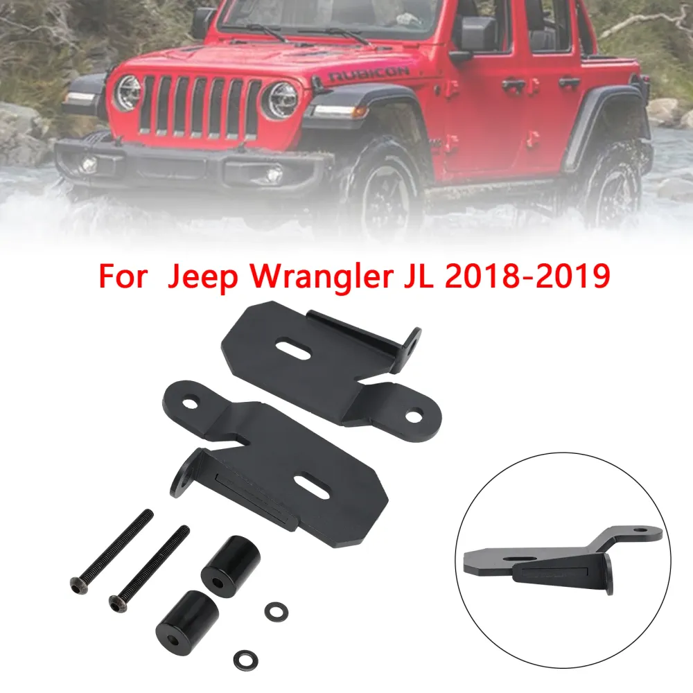 2018-2019 Jeep Wrangler JL 7318 -Pillar Black Light Mount Brackets