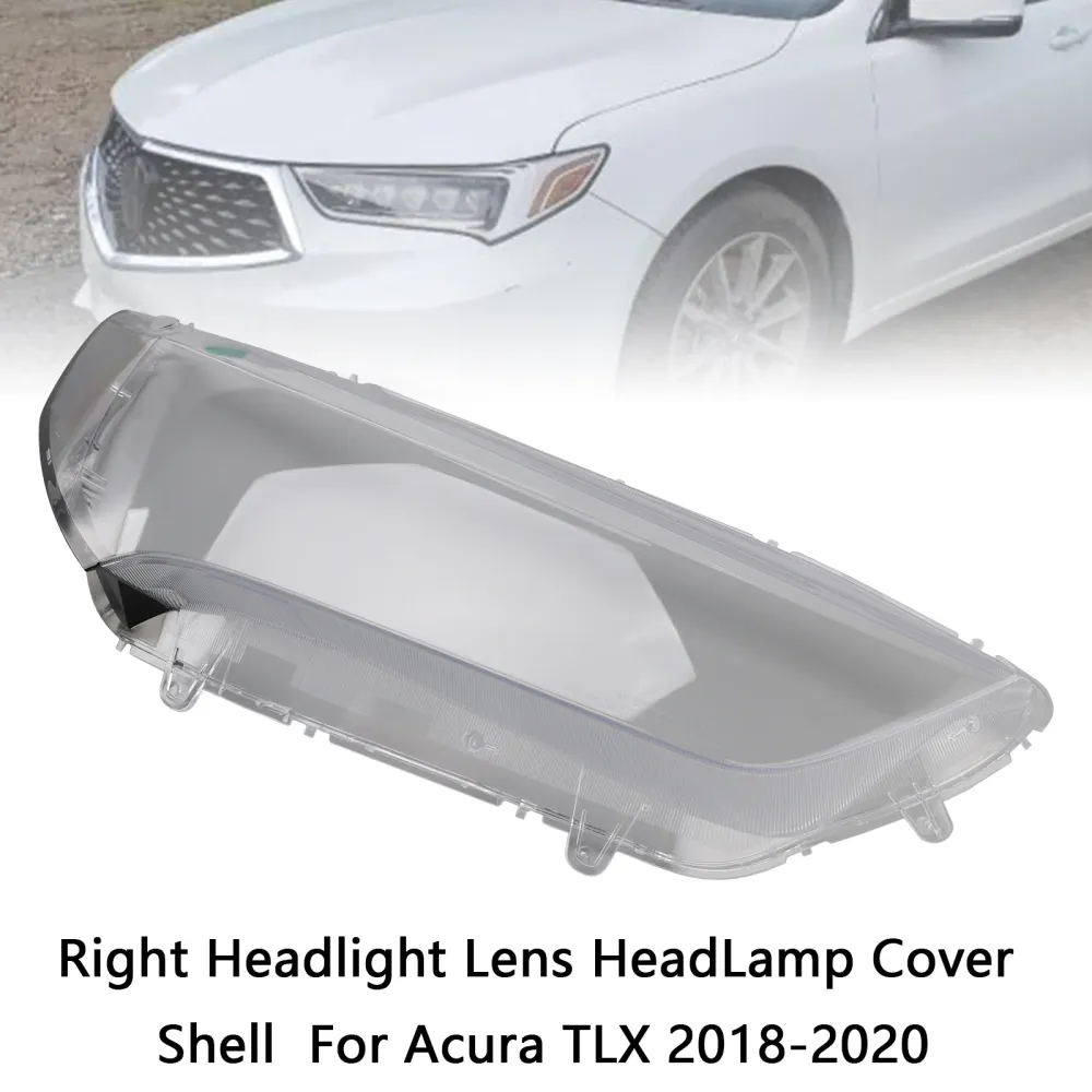 2018-2020 Acura TLX Höger Strålkastare Lens Strålkastare Lock Shell