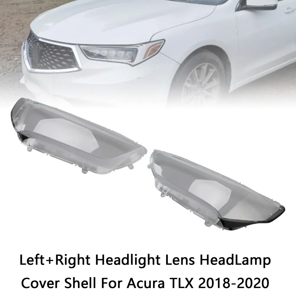 2018-2020 Acura TLX Vänster+Höger Strålkastarlins Strålkastarskyddsskal