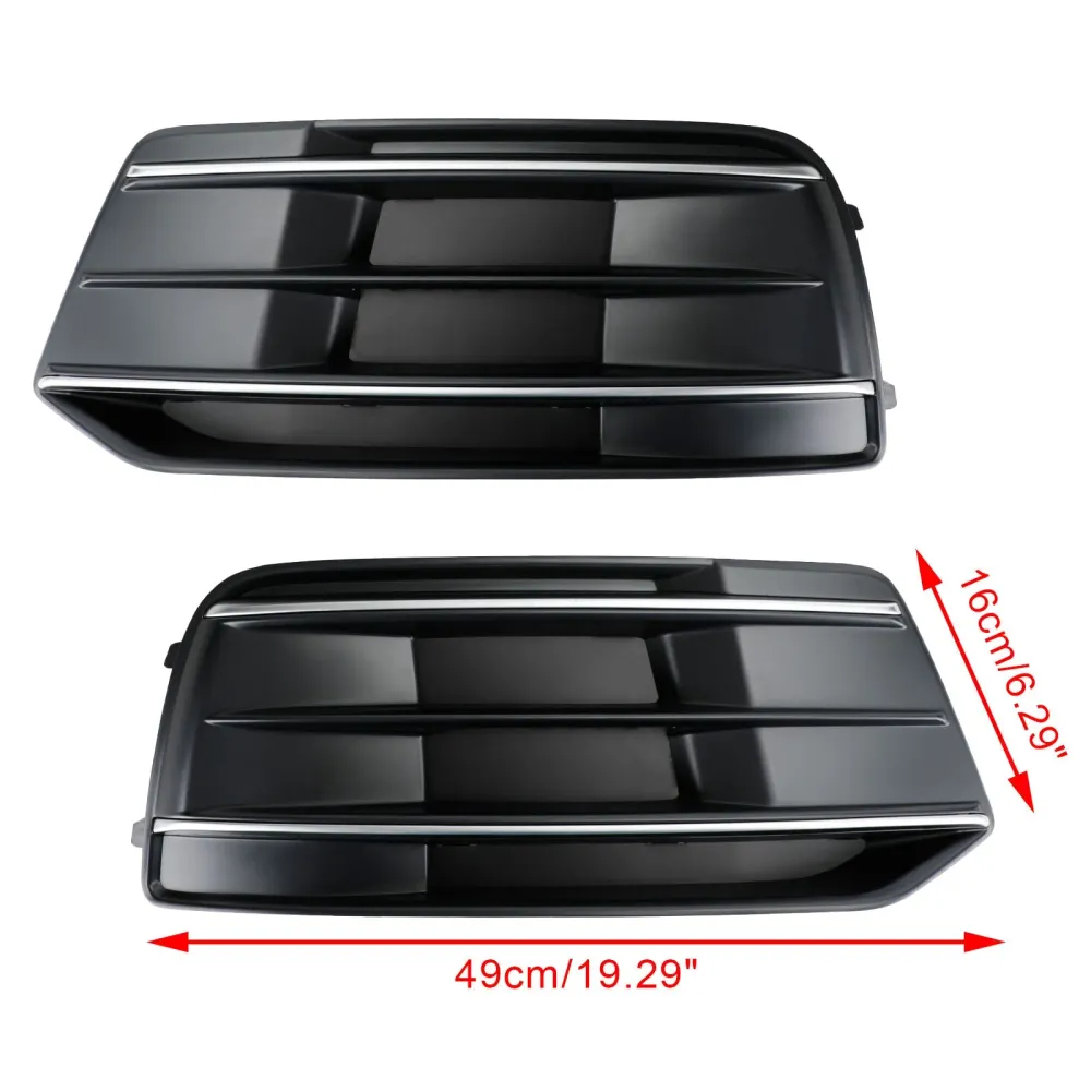 2018-2022 Audi Q5 2st Front Bumper Cover Grille Bezel Insert Black/Chrome