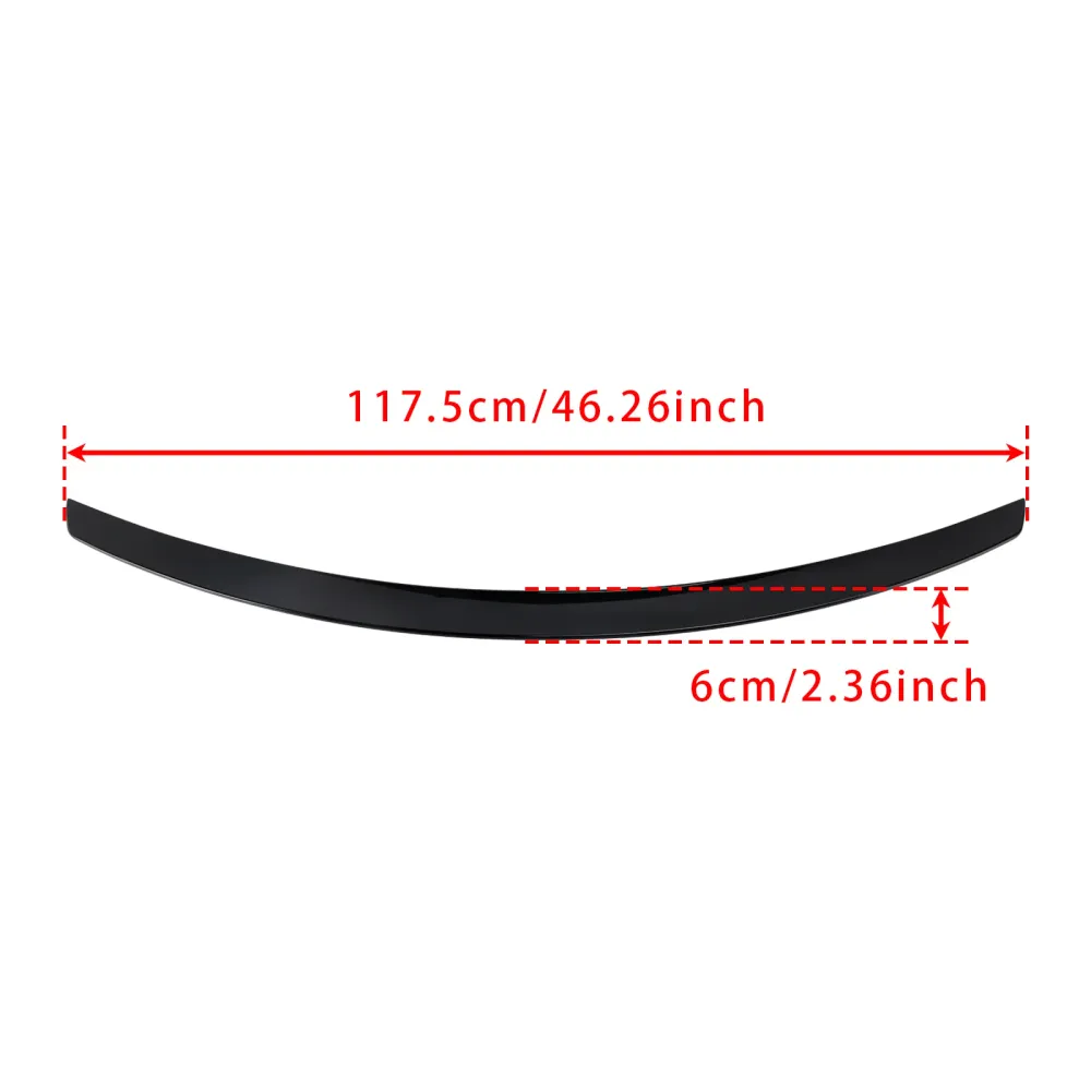 2018-2023 Mercedes-Benz CLS-Klass W257 C257 Blanksvart bakre bagageluckspoiler