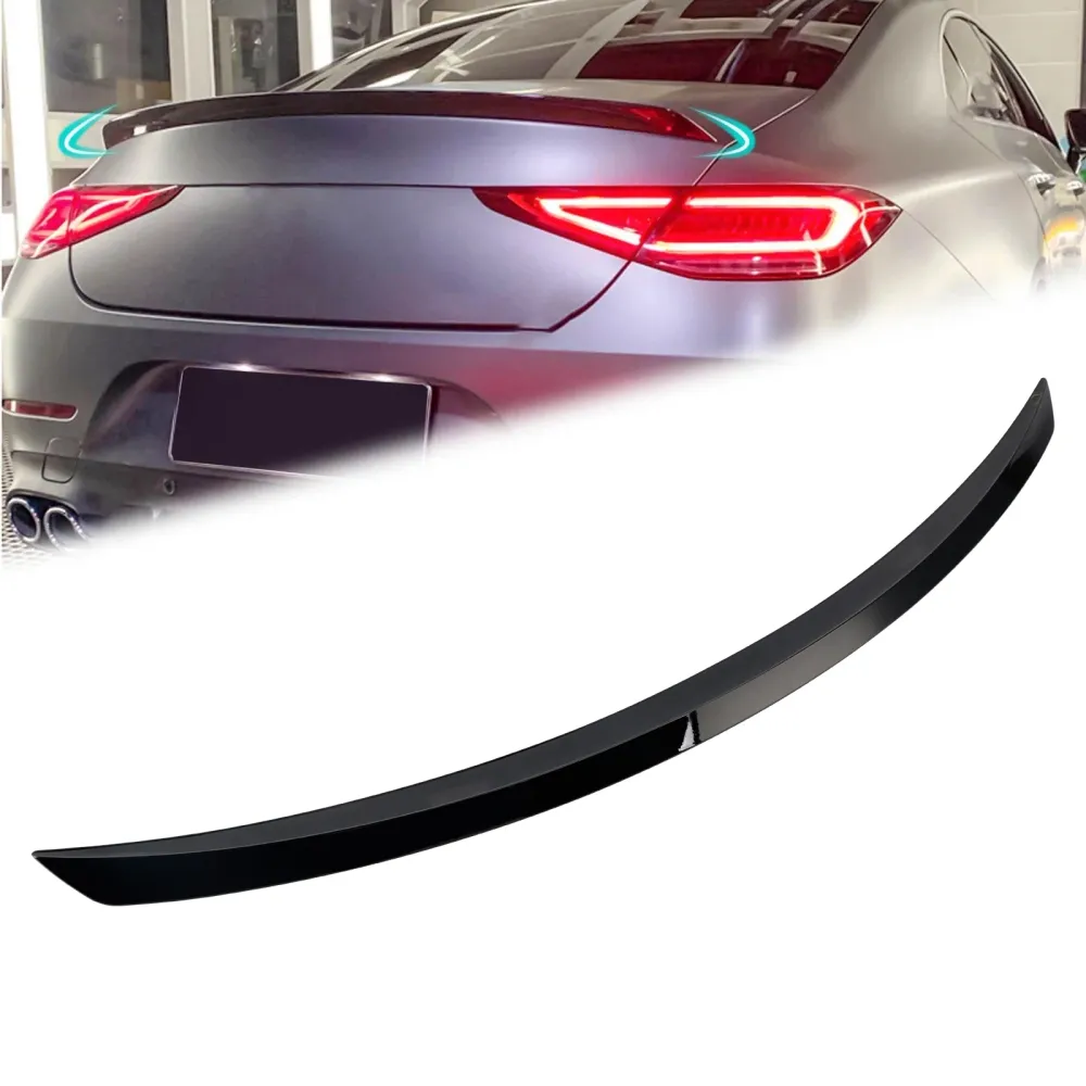 2018-2023 Mercedes-Benz CLS-Klass W257 C257 Blanksvart bakre bagageluckspoiler