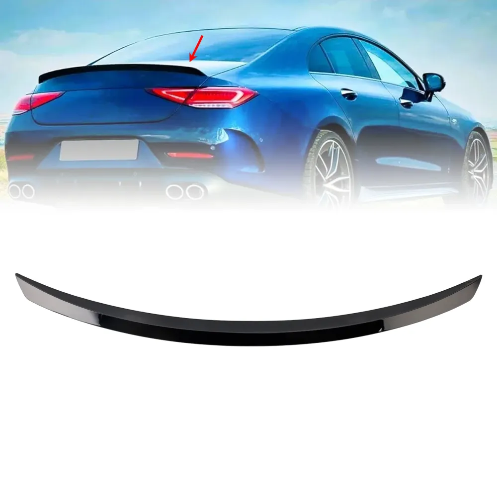2018-2023 Mercedes-Benz CLS-Klass W257 C257 Blanksvart bakre bagageluckspoiler