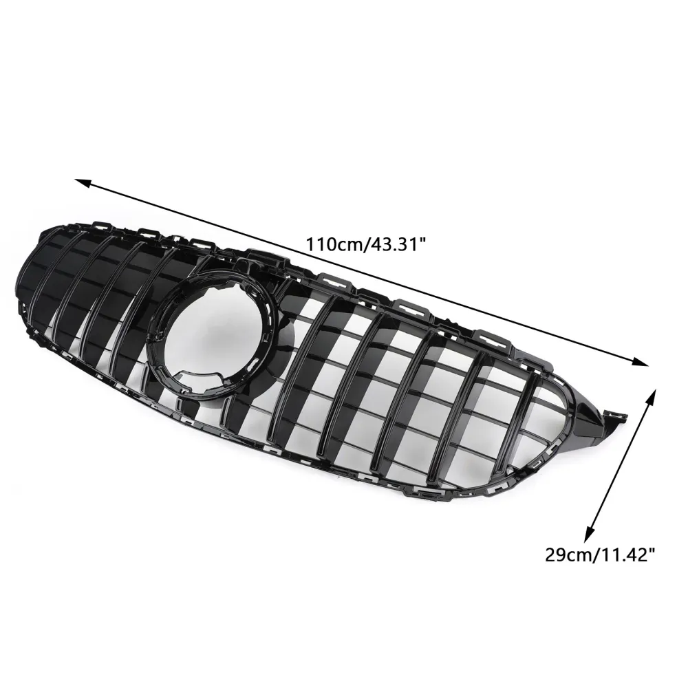 2019-2021 Mercedes Benz C-klass W205 C300 C250 AMG (modeller med kamera) GTR-stilgrill Grill med kamera Generisk