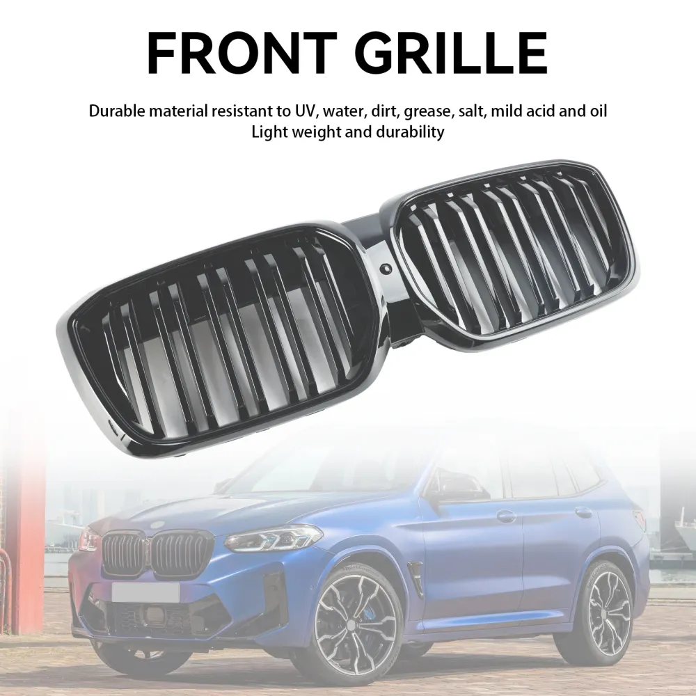 2022 2023 2024 BMW IX3 G08 LCI DUBBEL SLAT GLOSS BLACK FRED KUNDNEY GRILL