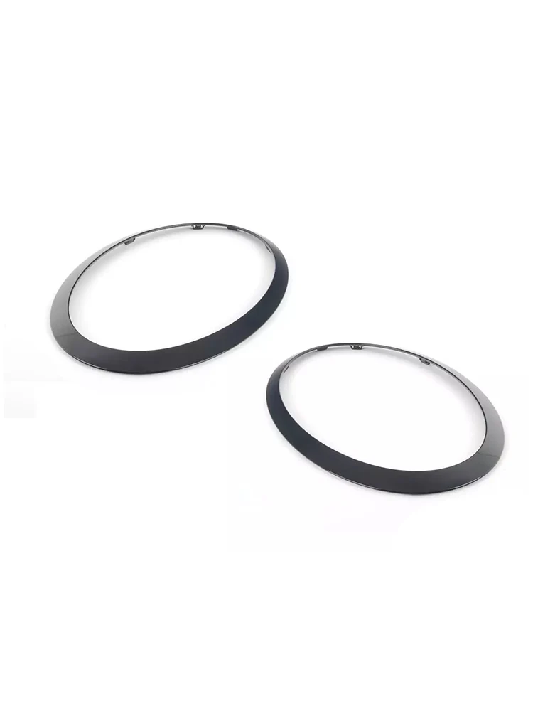 2ST Glanssvart Strålkastare Bezel Trim Ring Mini Cooper F55 F56 F57 2014-2021