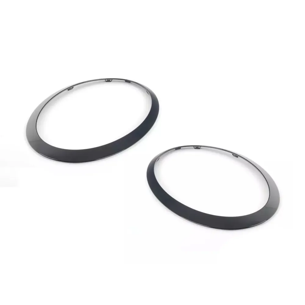 2ST Glanssvart Strålkastare Bezel Trim Ring Mini Cooper F55 F56 F57 2014-2021