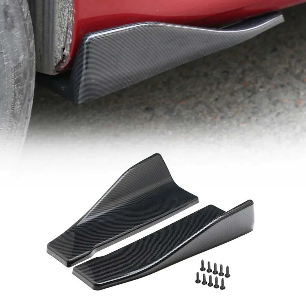 2st 35 cm kjol spoiler bakre läppförlängning rocker delare winglet vingar kol