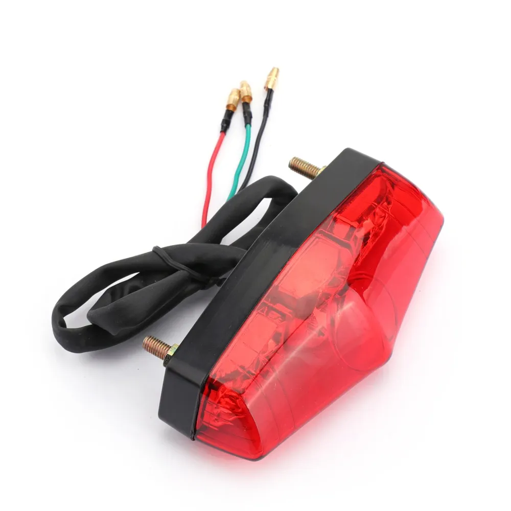 ABS MOTORCYCLE LED RED 12V bromsstopp kör bakre bakljus universal