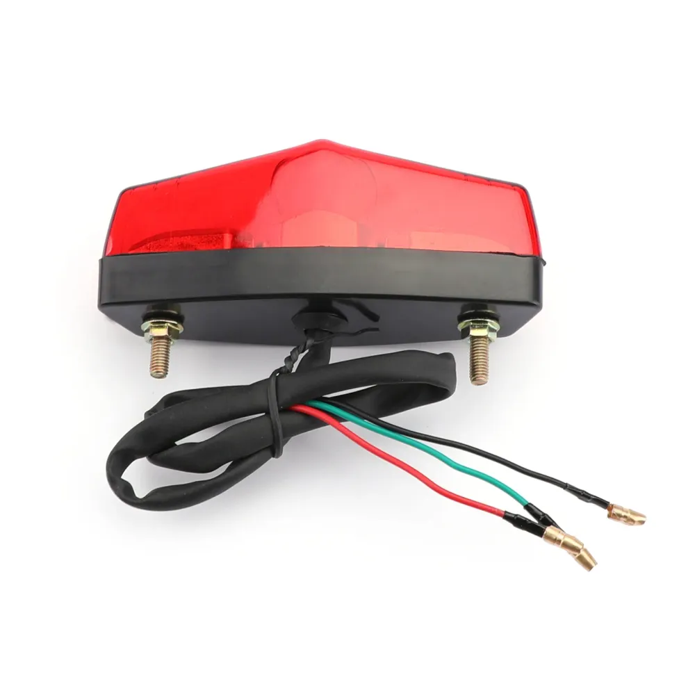 ABS MOTORCYCLE LED RED 12V bromsstopp kör bakre bakljus universal