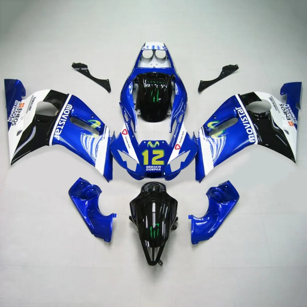 1998-2002 YAMAHA YZF 600 R6 Injektionsmässa kit Kroppsarbete Plastic ABS #128 Amotopart