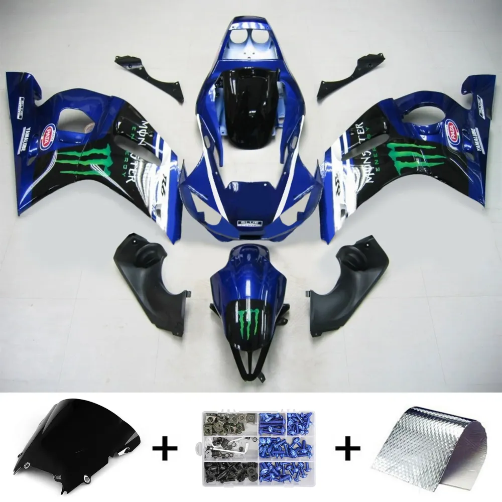 1998-2002 YAMAHA YZF 600 R6 Injektionsmässa kit Kroppsarbete Plastic ABS #130 Amotopart