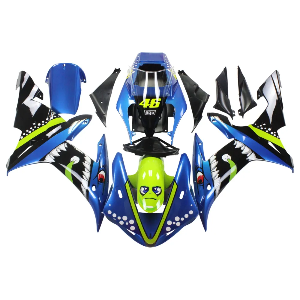 2002-2003 YAMAHA YZF 1000 R1 AMOTOPART INJEKTION FAIRING KIT BOODYWORK ABS #115