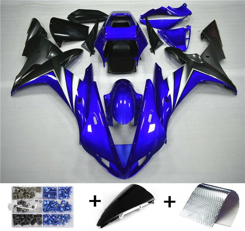 2002-2003 Yamaha YZF R1 Fairing Gloss Blue Kit Amotopart