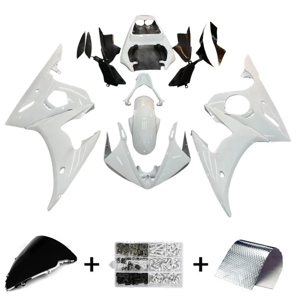 2003-2004 Yamaha R6 & 2006-2009 YZF R6S Kåpa Vit Kit Amotopart