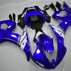 2003-2004 Yamaha YZF R6 Fairing Blue White Kit Amotopart