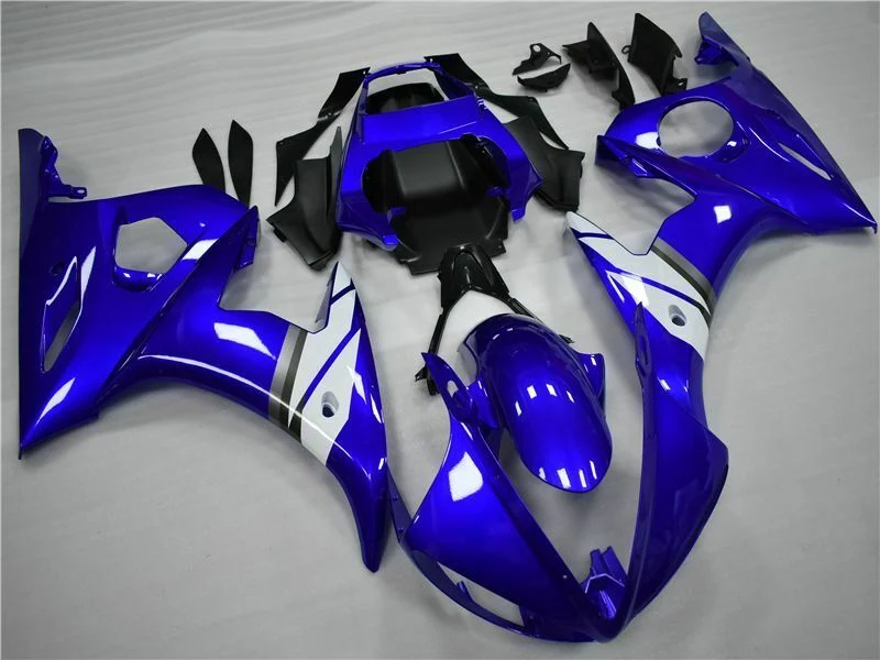 2003-2004 Yamaha YZF R6 Fairing Blue White Kit Amotopart