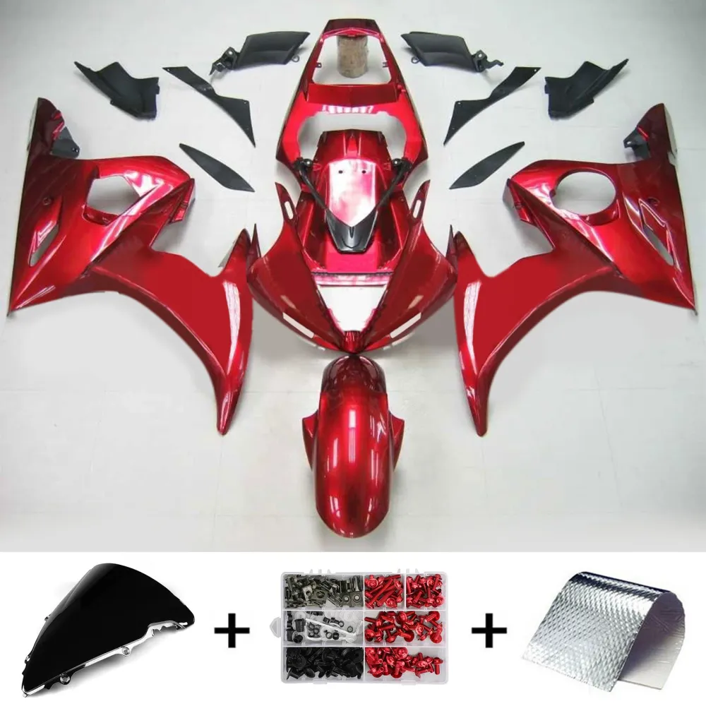2005 Yamaha YZF 600 R6 Injektion Fairing Kit Bodywork Plastic ABS #119 Amotopart