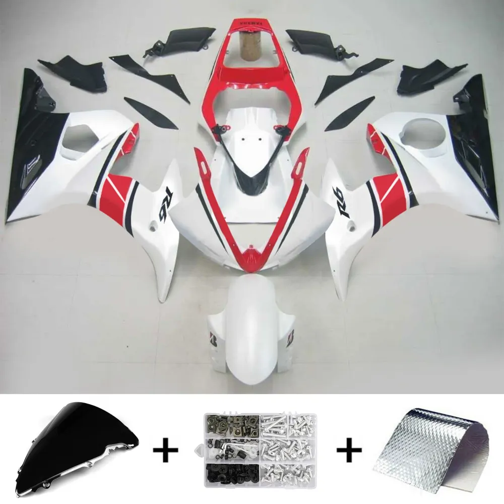2005 Yamaha YZF 600 R6 Injektion Fairing Kit Bodywork Plastic ABS #131 Amotopart