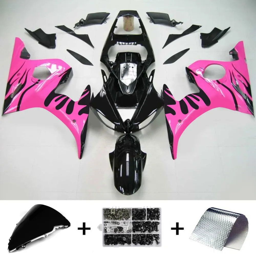 2005 Yamaha YZF 600 R6 Injektion Fairing Kit Bodywork Plastic ABS #133 Amotopart